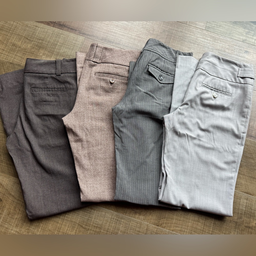 The Limited Gray and Brown Boot Cut Flare Pants